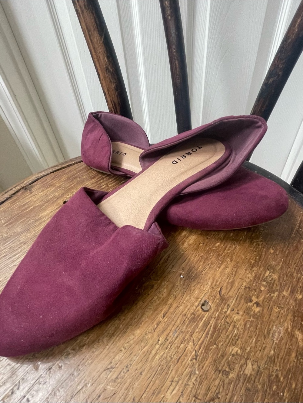 torrid Burgundy D'Orsay Pointed Toe Flats